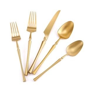 Matte Gold Flatware / Service for 12
